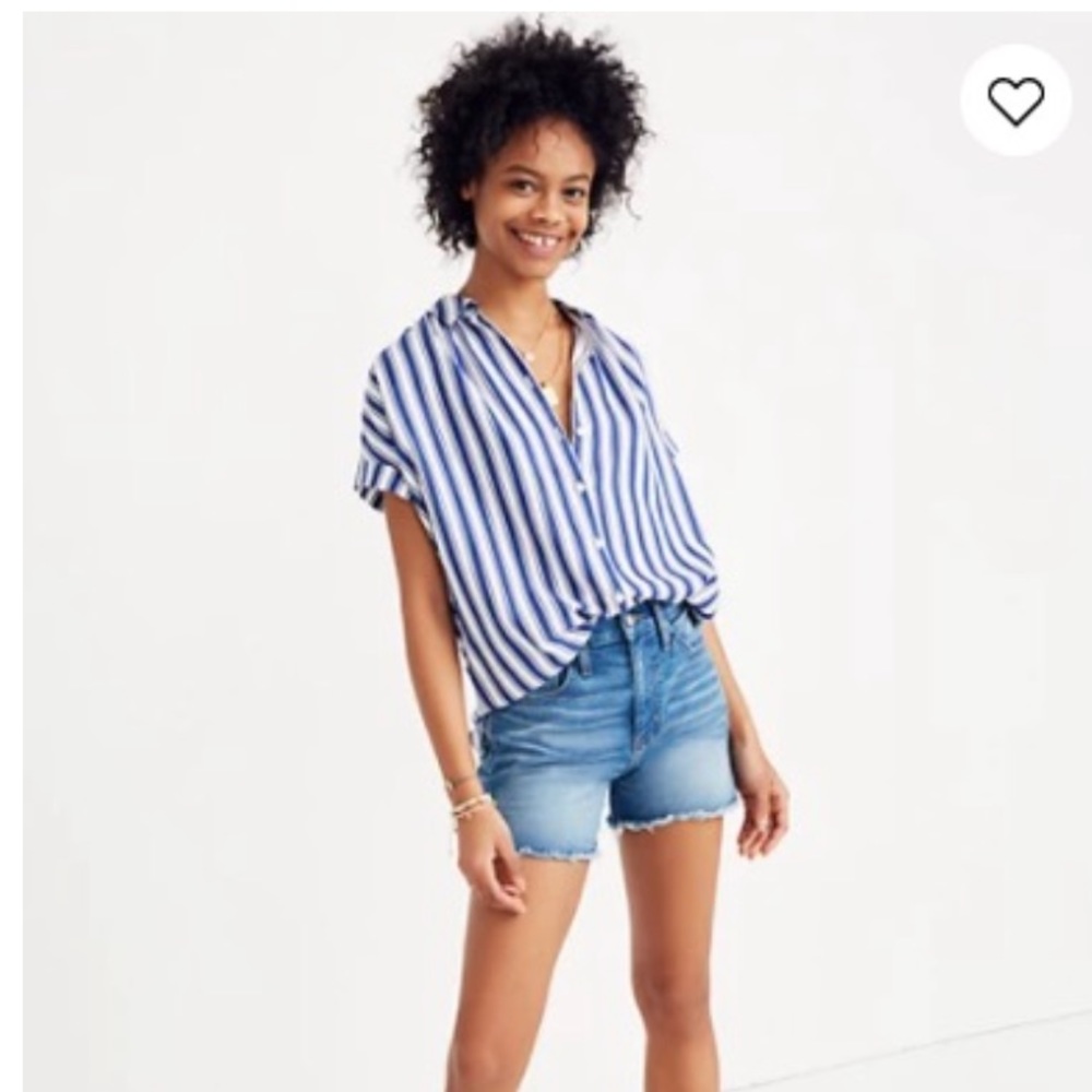 Madewell Central Shirt button up down oversized size xs